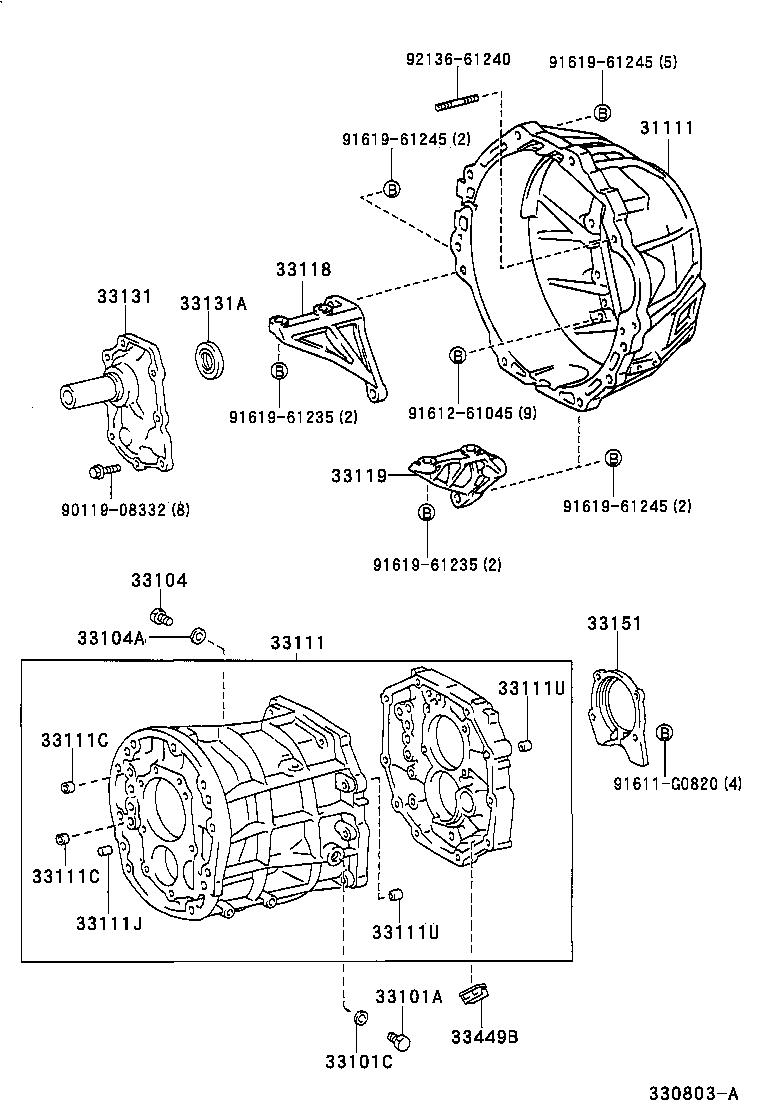 33131-60090 RETAINER, BEARING, FRONT(MTM) product image