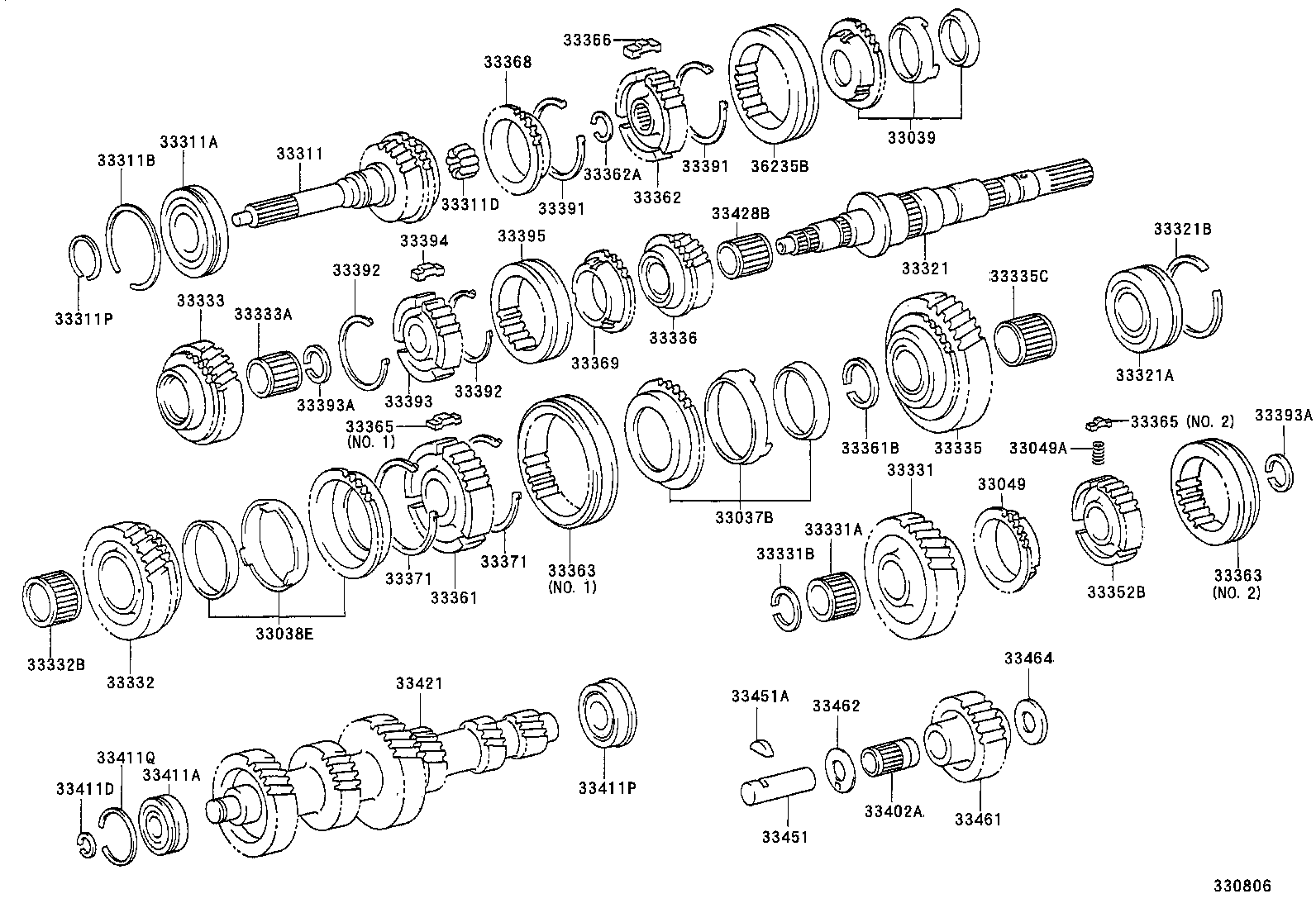 33335-60150 GEAR, 1ST product image