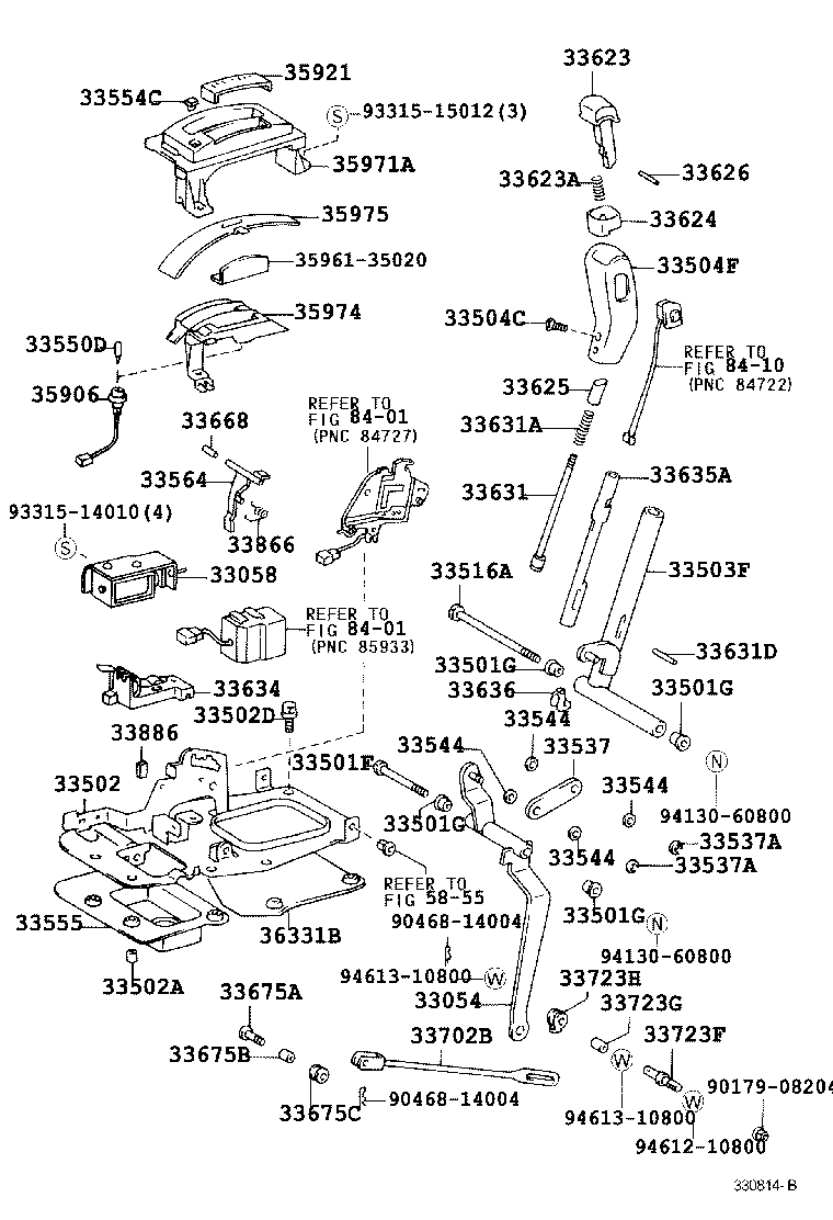 Toyota 33530-35260 LEVER ASSY, SHIFT (FOR FLOOR SHIFT)