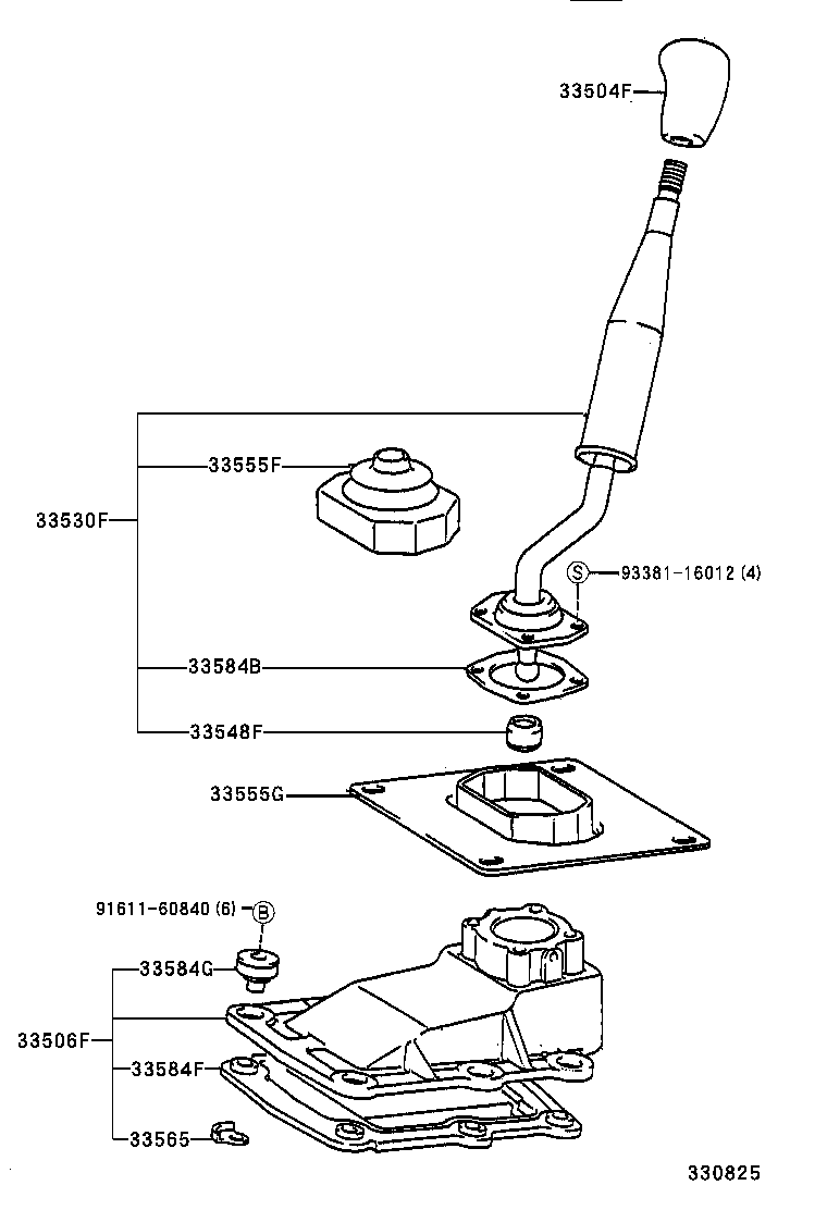 33530-24030 LEVER ASSY, SHIFT (FOR FLOOR SHIFT) product image