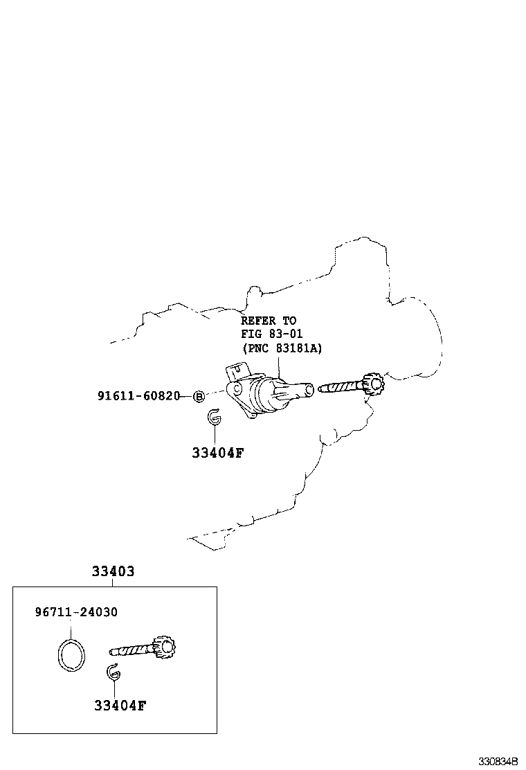 33403-39445 GEAR SUB-ASSY, SPEEDOMETER DRIVEN (MTM) product image