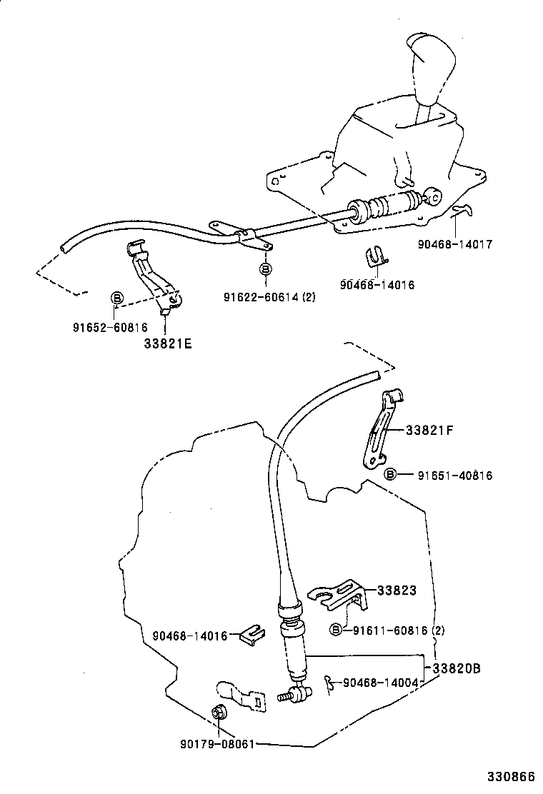 33823-20140 BRACKET, TRANSMISSION CONTROL CABLE, NO.1 product image
