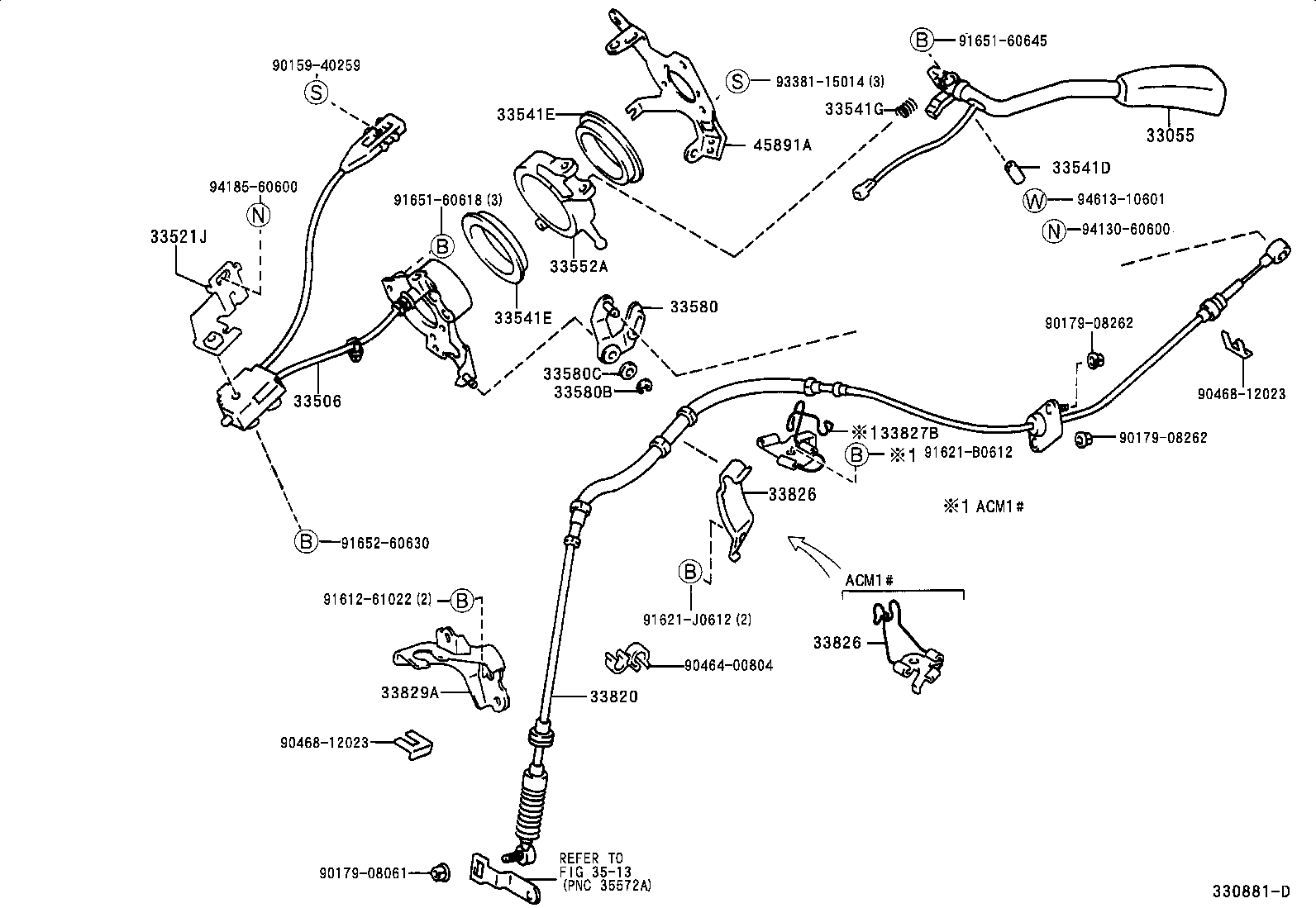 33820-44200 CABLE ASSY, TRANSMISSION CONTROL (FOR COLUMN SHIFT) product image