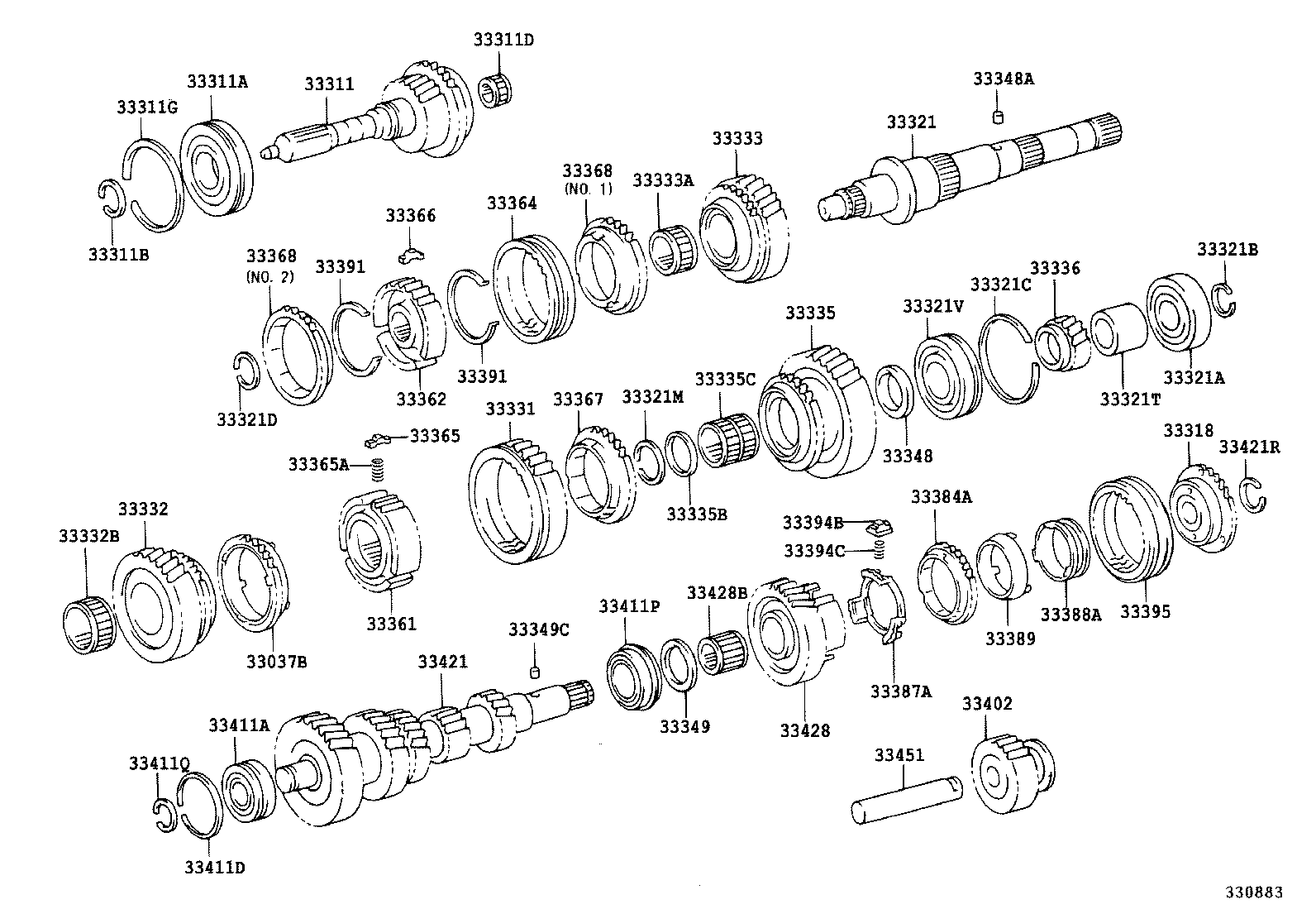 Toyota 90363-35039 BEARING (FOR OUTPUT SHAFT CENTER)