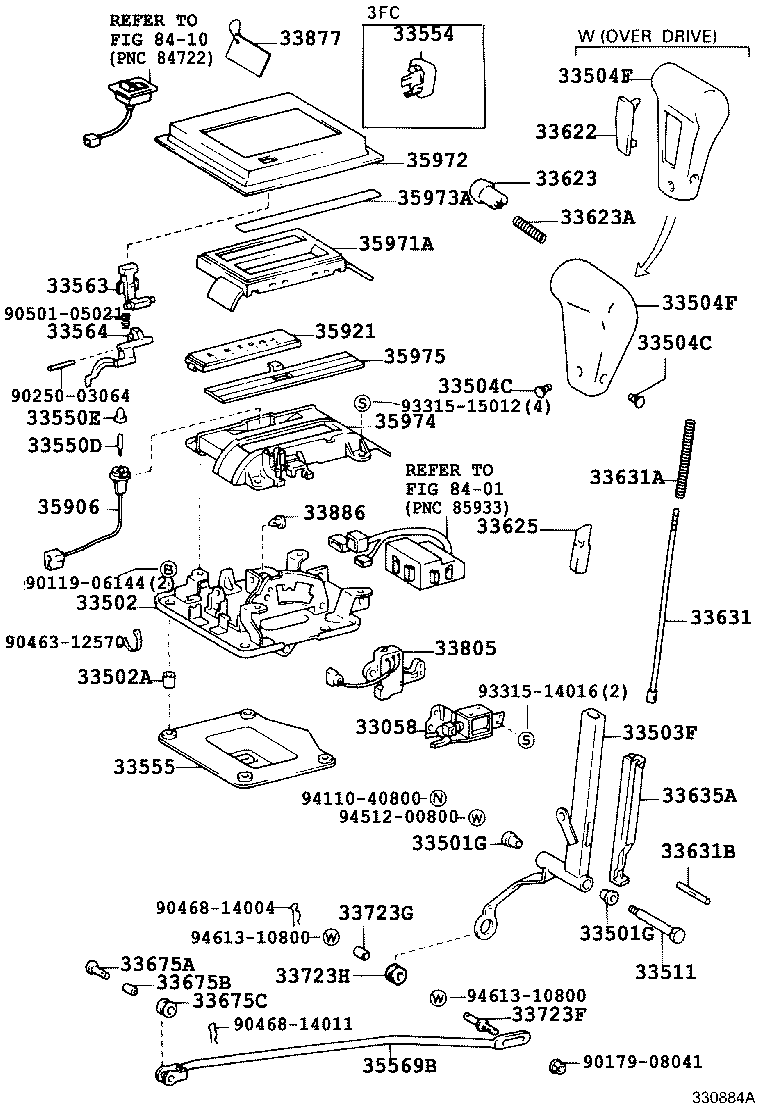 33503-22330 LEVER SUB-ASSY, SHIFT(FOR FLOOR SHIFT) product image