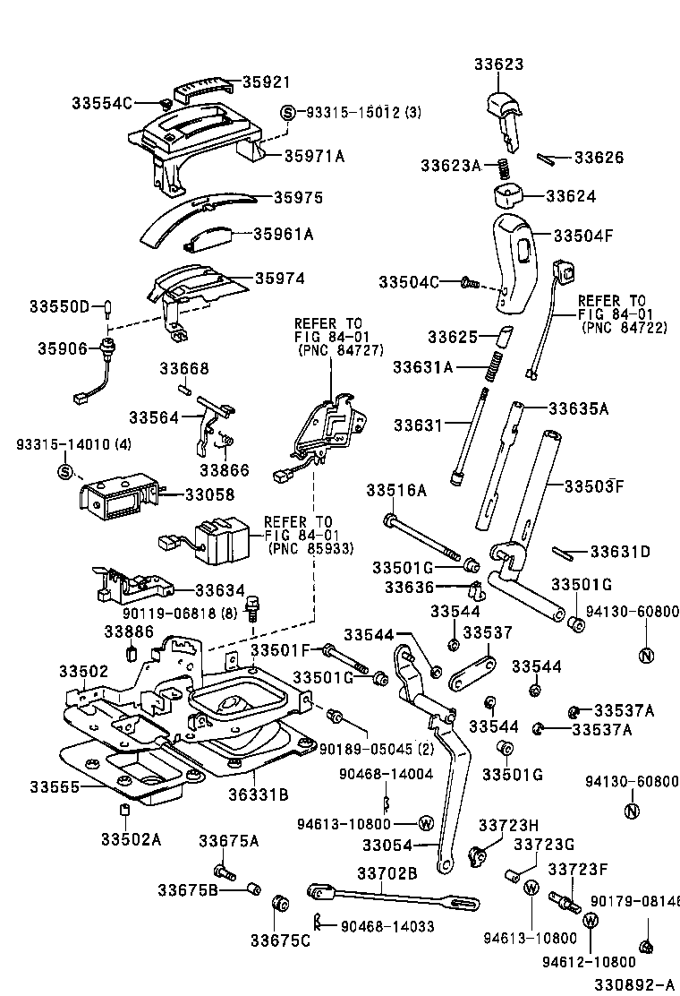 Toyota 33530-35290 LEVER ASSY, SHIFT (FOR FLOOR SHIFT)