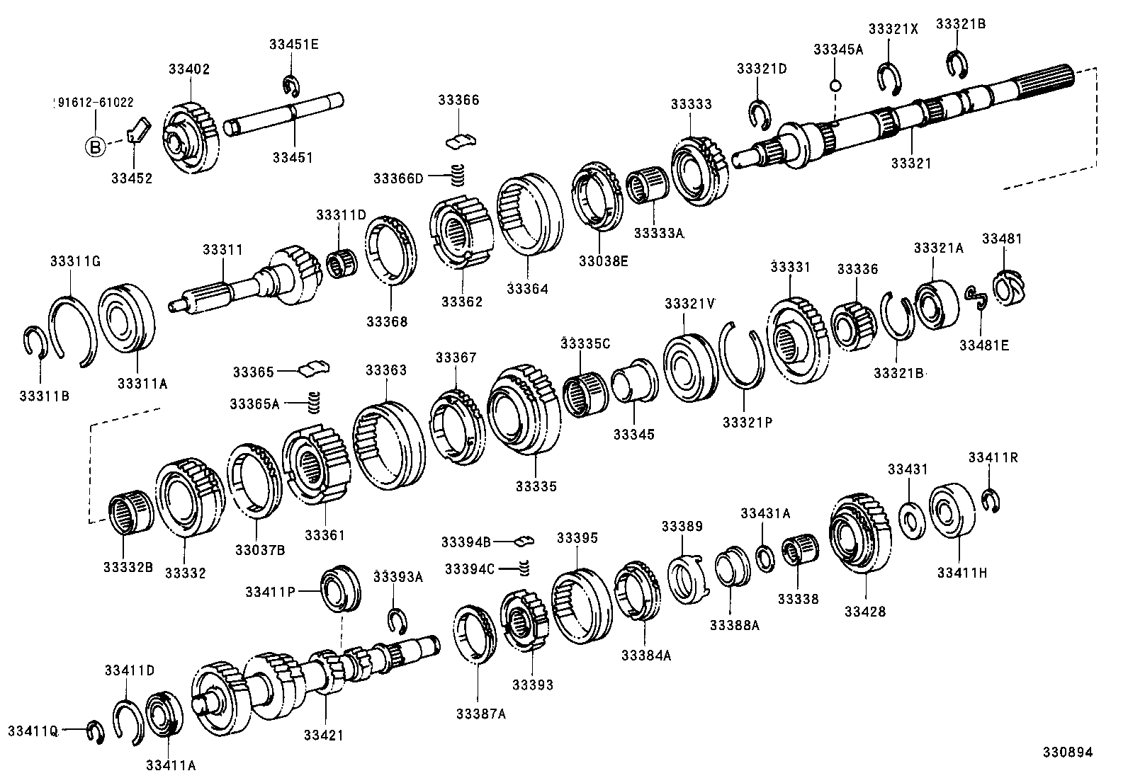 33032-22040 GEAR, 1ST product image