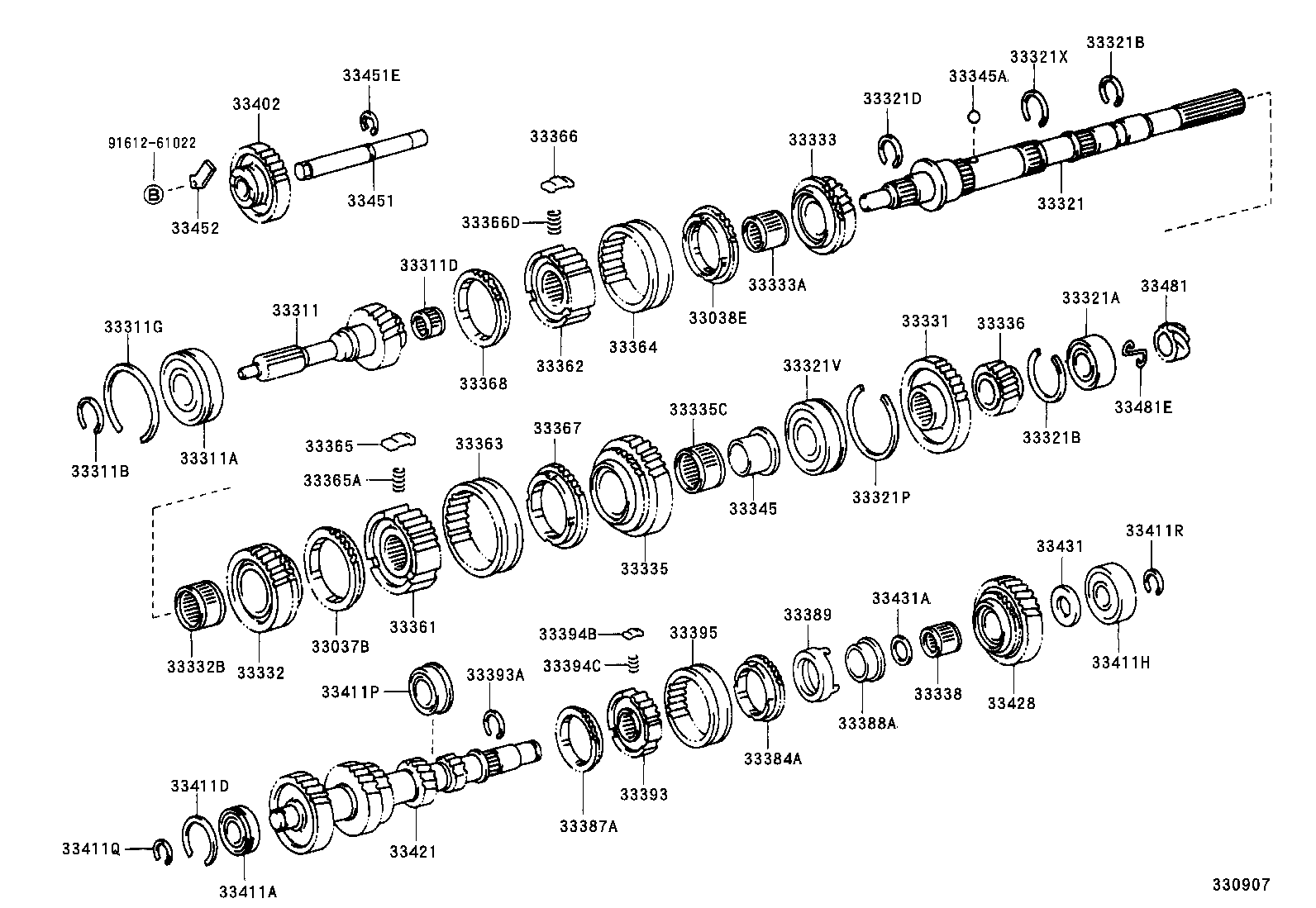 33394-35030 KEY, SYNCHROMESH SHIFTING, NO.3 product image