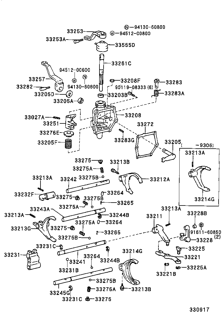 33257-28080 LEVER, SELECT OUTER product image