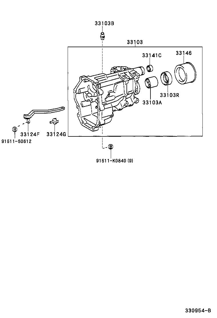 33124-35100 PIPE, OIL RECEIVER, NO.2(FOR EXTENSION HOUSING) product image