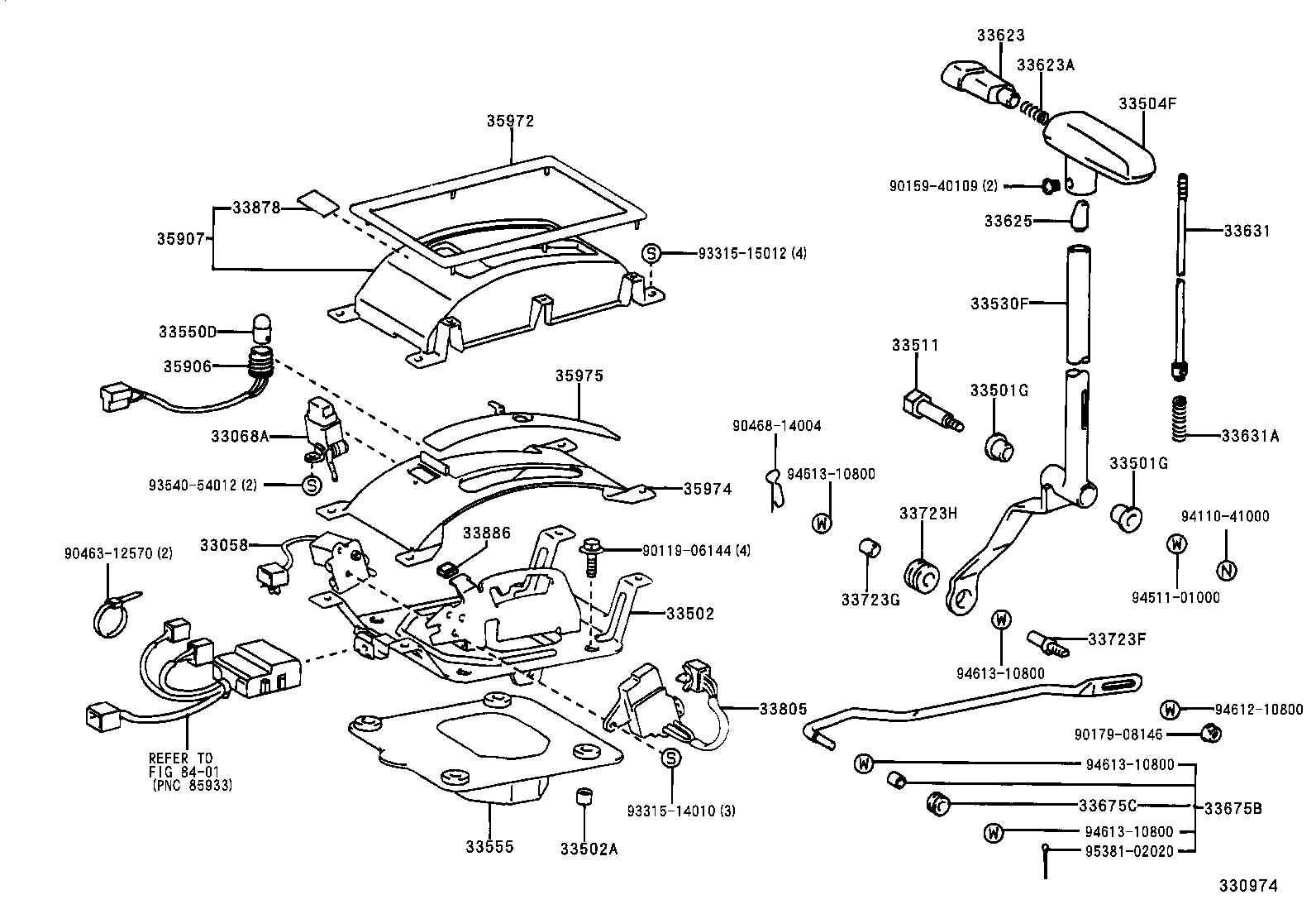 33055-20120 LEVER ASSY, SHIFT (FOR FLOOR SHIFT) product image