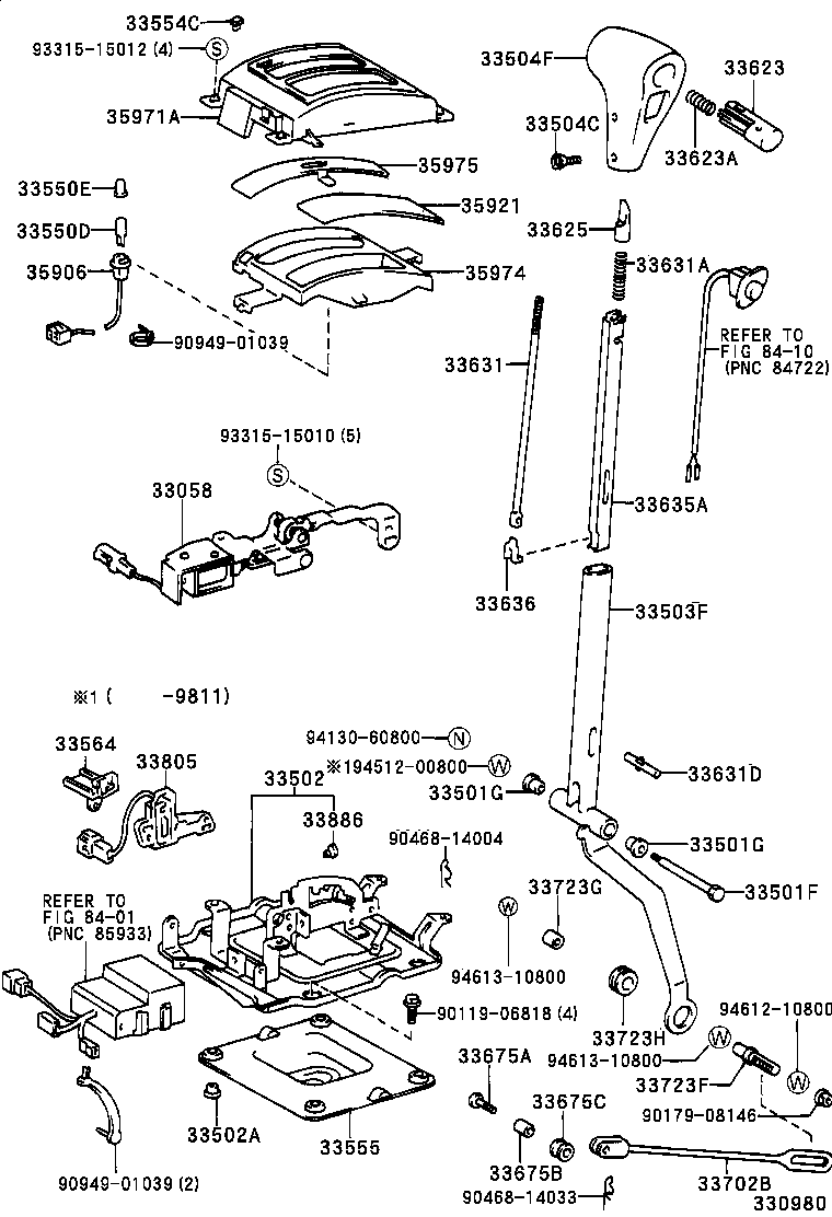 33530-35290 LEVER ASSY, SHIFT (FOR FLOOR SHIFT) product image