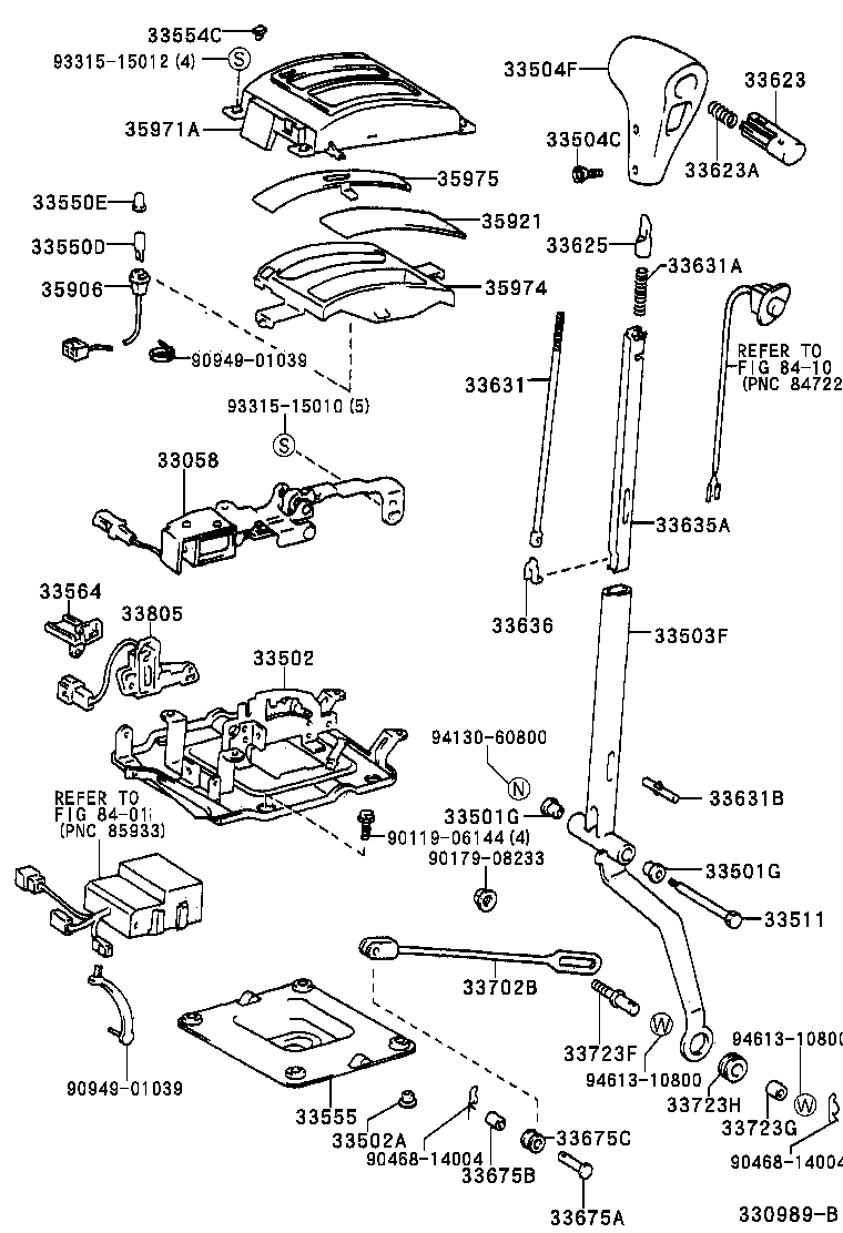 33530-38100 LEVER ASSY, SHIFT (FOR FLOOR SHIFT) product image