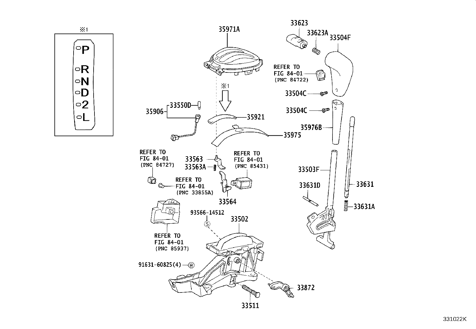 33504-14050-B5 KNOB SUB-ASSY, SHIFT LEVER product image