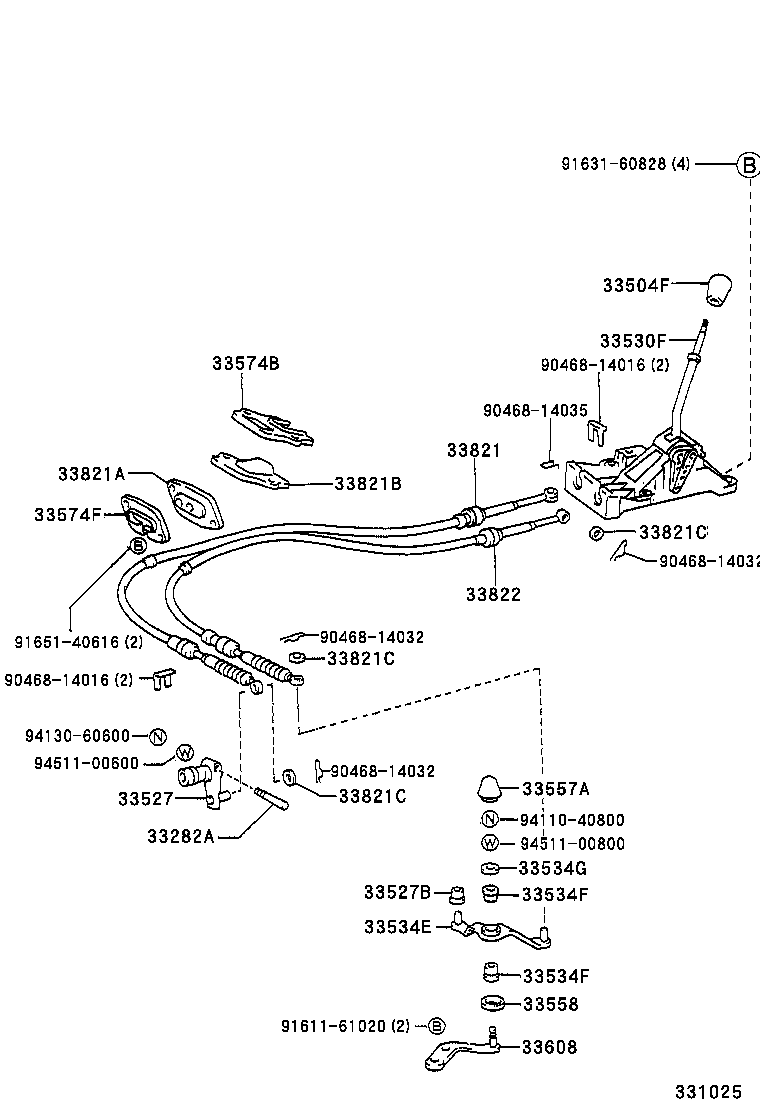 33829-12020 CLAMP, NO.1 (FOR TRANSMISSION CONTROL CABLE) product image