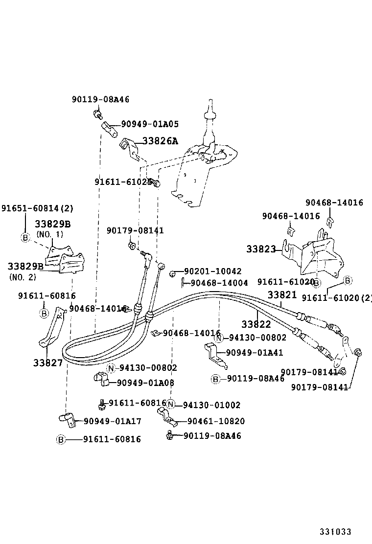 33820-37460 CABLE TRANSMISSION CONTROL SHIFT (FOR FLOOR SHIFT) product image