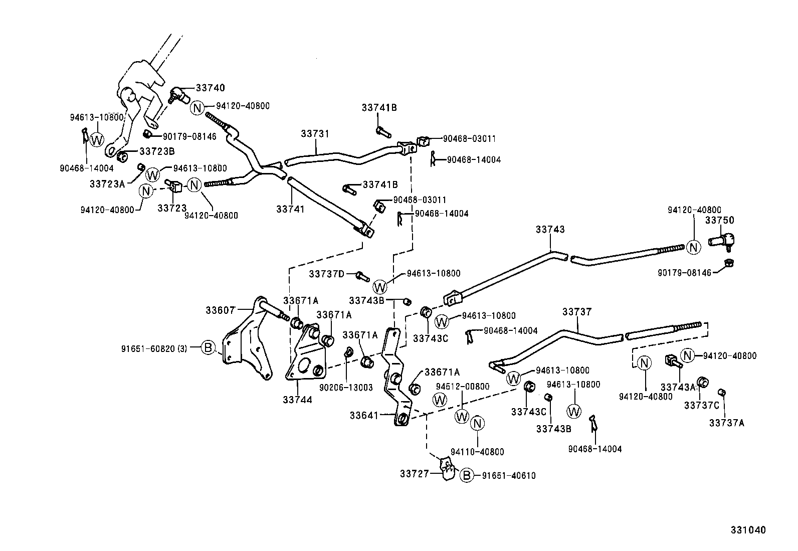 33580-36040 BELLCRANK ASSY, SHIFTING (FOR COLUMN SHIFT) product image