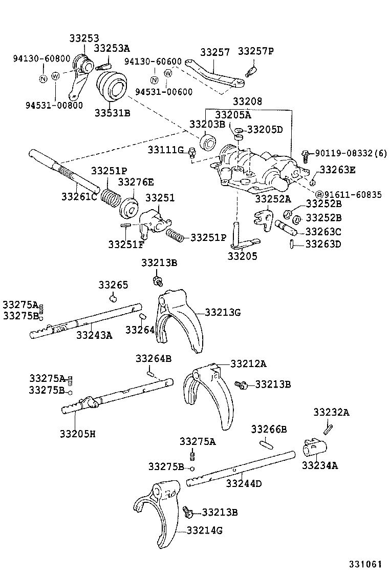 33207-37030 HOUSING, SHIFT LEVER SHAFT product image