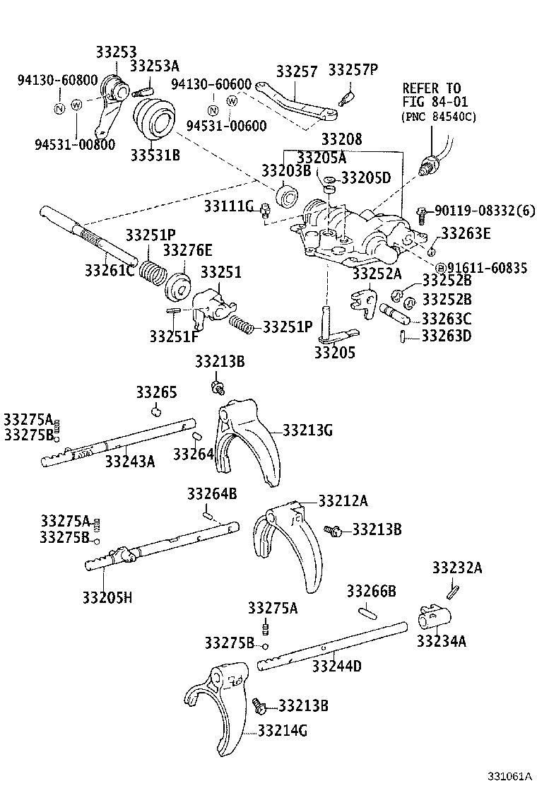 33253-37060 LEVER, SHIFT OUTER, NO.1 product image
