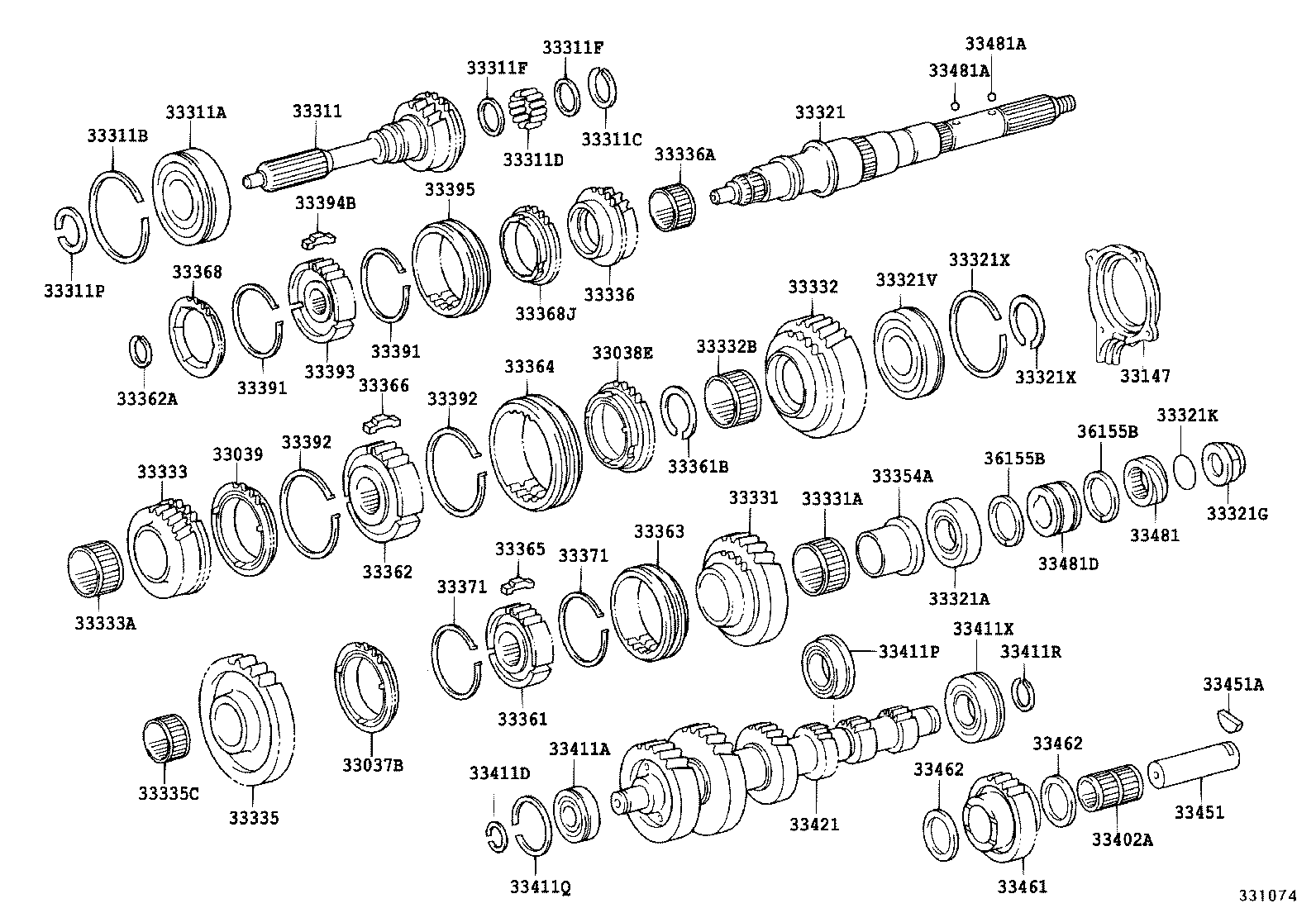 33424-37010 GEAR, 2ND product image