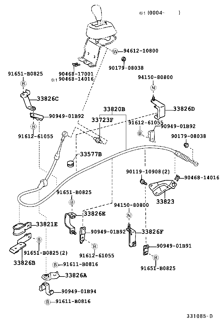33828-37120 BRACKET, TRANSMISSION CONTROL CABLE product image