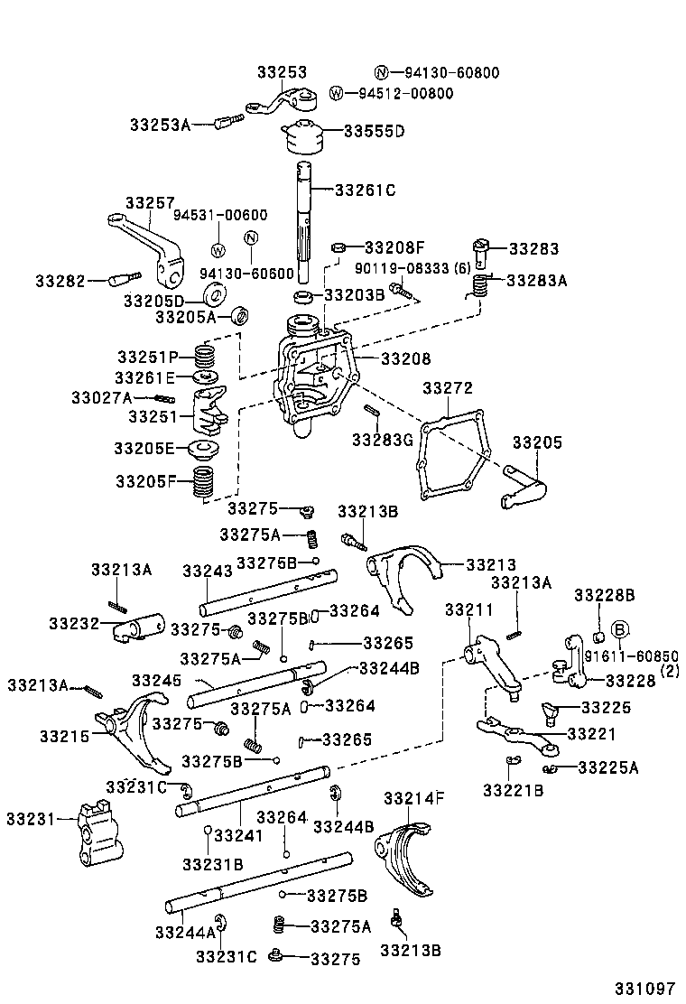 33253-27090 LEVER, SHIFT OUTER, NO.1 product image