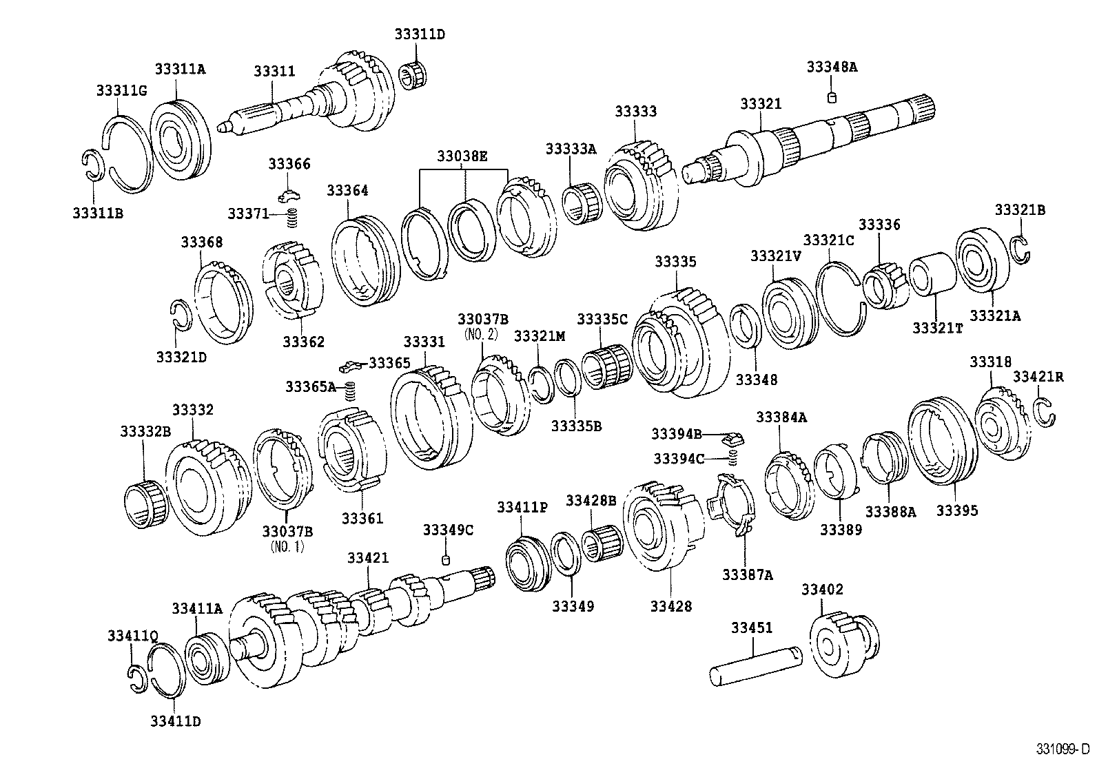 33362-35060 HUB, TRANSMISSION CLUTCH, NO.2 product image