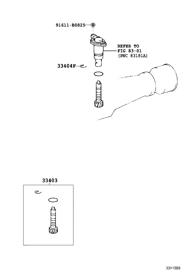 Toyota 33403-69235 GEAR SUB-ASSY, SPEEDOMETER DRIVEN (MTM)