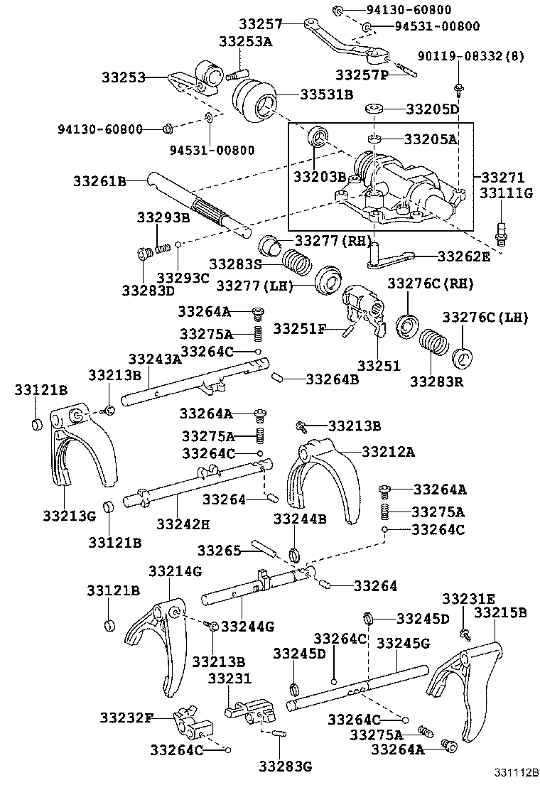33253-36140 LEVER, SHIFT OUTER, NO.1 product image