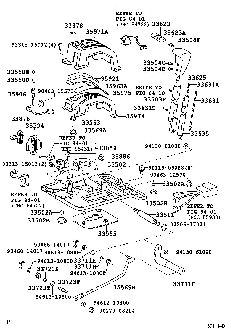 33503-60100 LEVER SUB-ASSY, SHIFT(FOR FLOOR SHIFT) product image