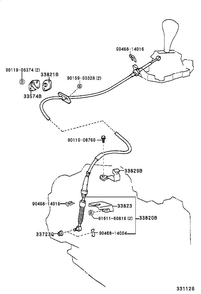33542-33130-B0 KNOB SUB-ASSY, SHIFT LEVER product image