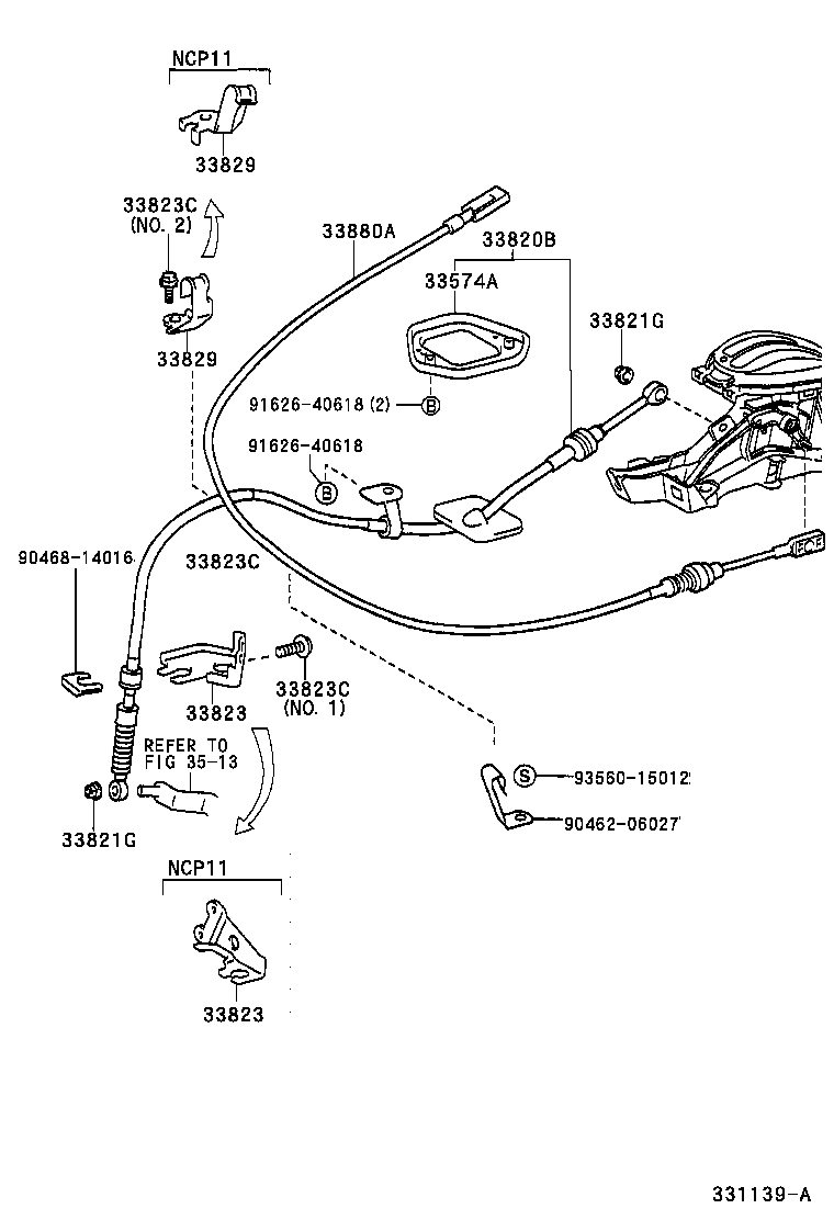 33530-52020 LEVER ASSY, SHIFT (FOR FLOOR SHIFT) product image