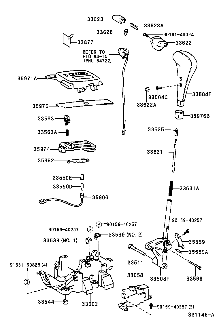 33530-33090 LEVER ASSY, SHIFT (FOR FLOOR SHIFT) product image