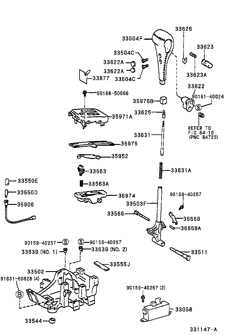 33530-33090 LEVER ASSY, SHIFT (FOR FLOOR SHIFT) product image