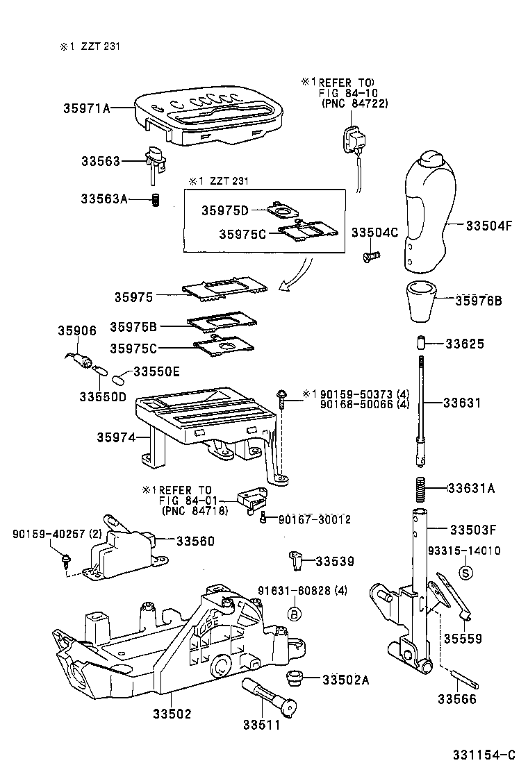 33530-20770 LEVER ASSY, SHIFT (FOR FLOOR SHIFT) product image