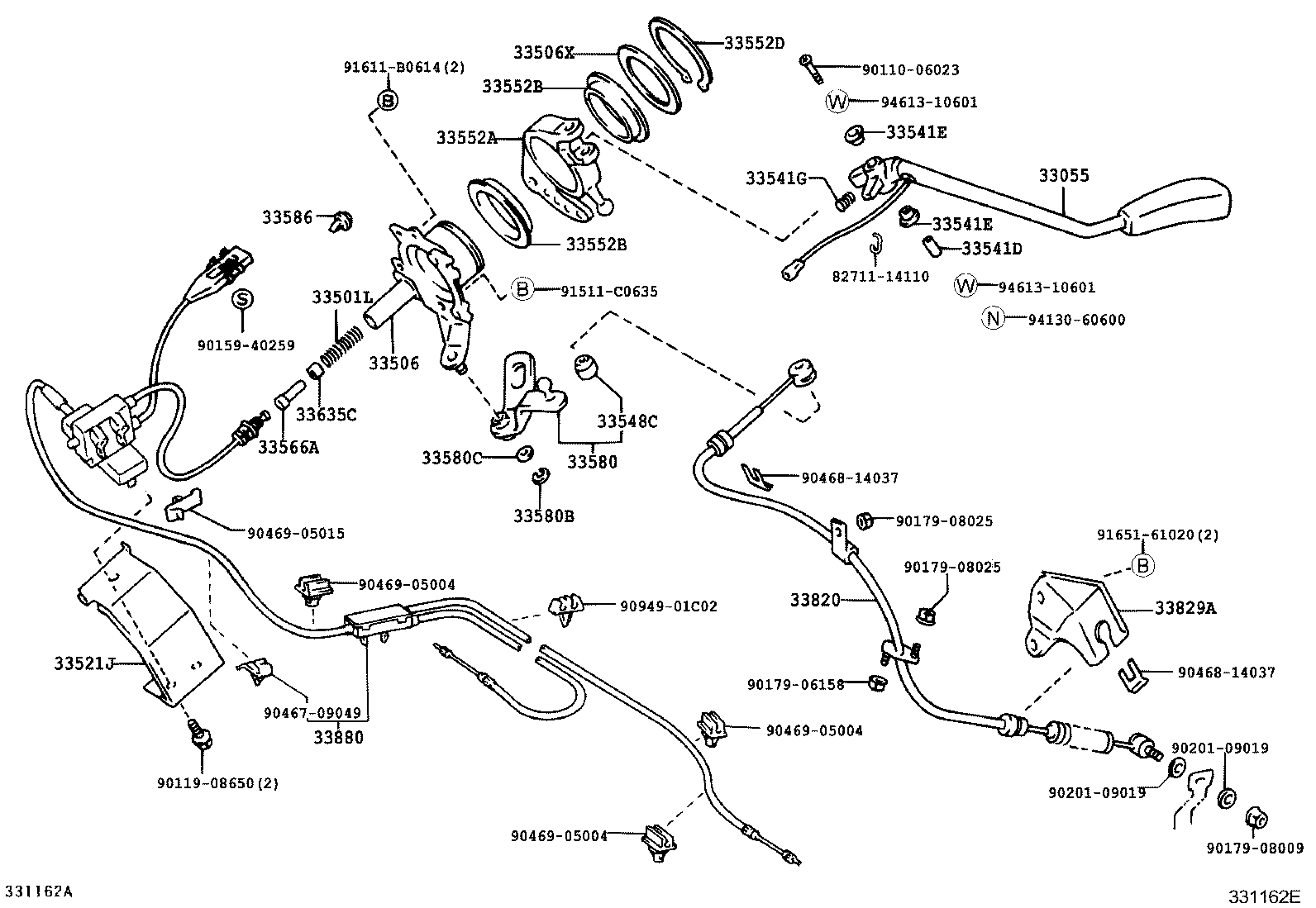 33829-26010 SUPPORT, TRANSMISSION CONTROL CABLE product image