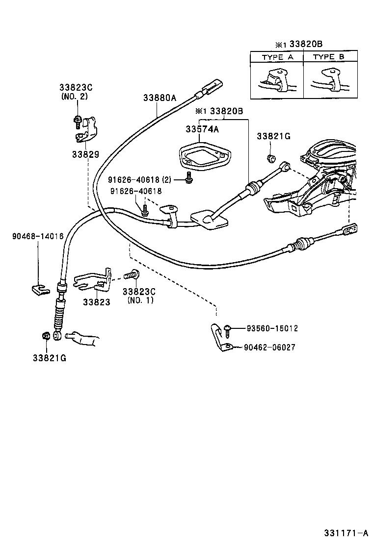33530-52140 LEVER ASSY, SHIFT (FOR FLOOR SHIFT) product image