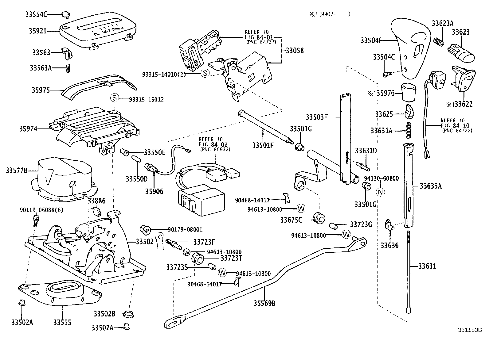 Toyota 33504-60210-C0 KNOB SUB-ASSY, SHIFT LEVER