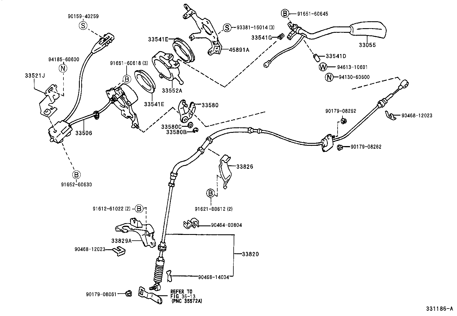 33820-44070 CABLE ASSY, TRANSMISSION CONTROL (FOR COLUMN SHIFT) product image