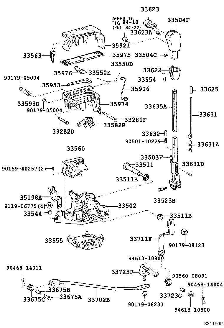 33702-30510 ROD SUB-ASSY, GEAR SHIFTING, NO.1 (FOR FLOOR SHIFT) product image