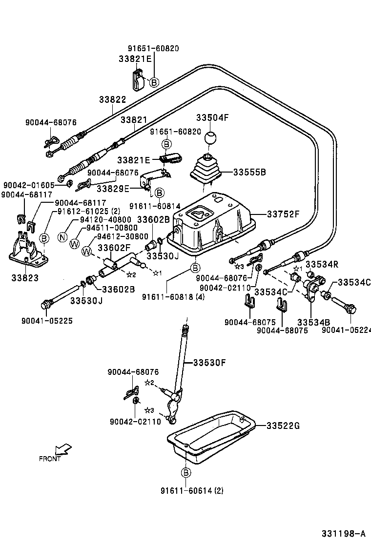 33501-87401 LEVER ASSY, SHIFT (FOR FLOOR SHIFT) product image