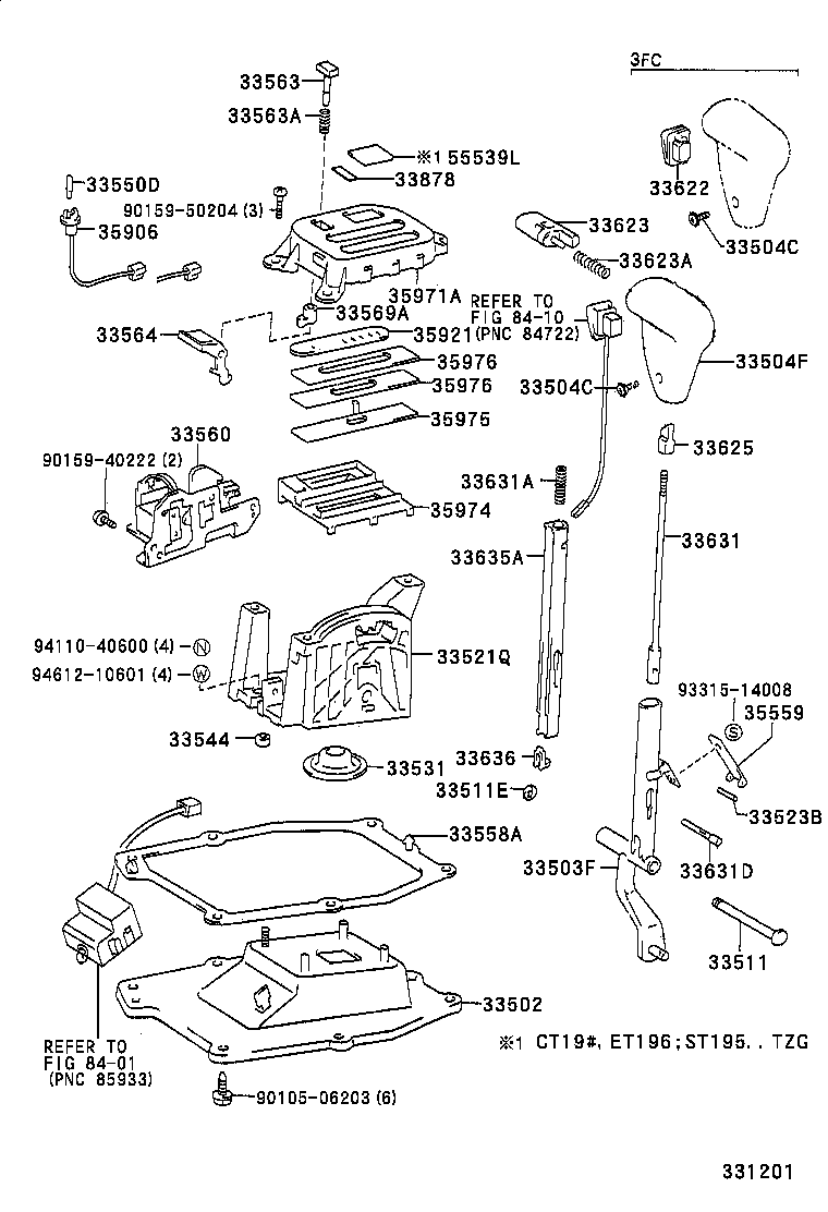 33823-20140 BRACKET, TRANSMISSION CONTROL CABLE, NO.1 product image