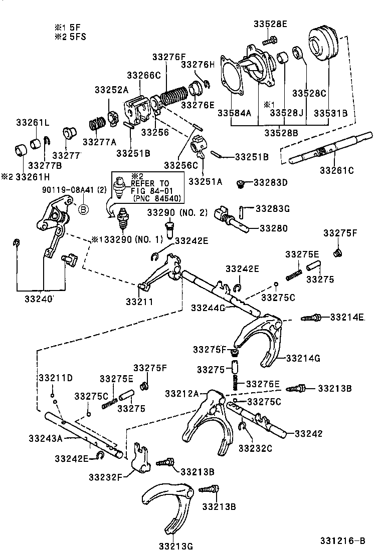 Toyota 33211-17020 FORK, REVERSE SHIFT
