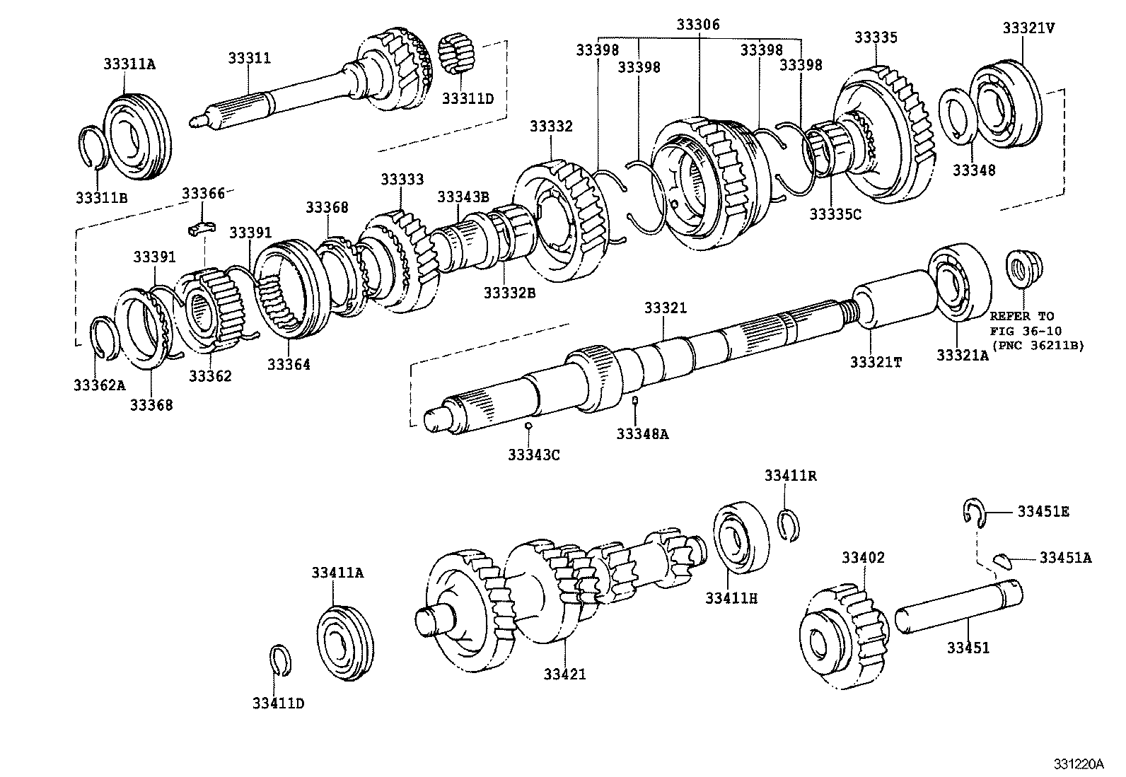 Toyota 33367-60020 RING, SYNCHRONIZER, NO.1