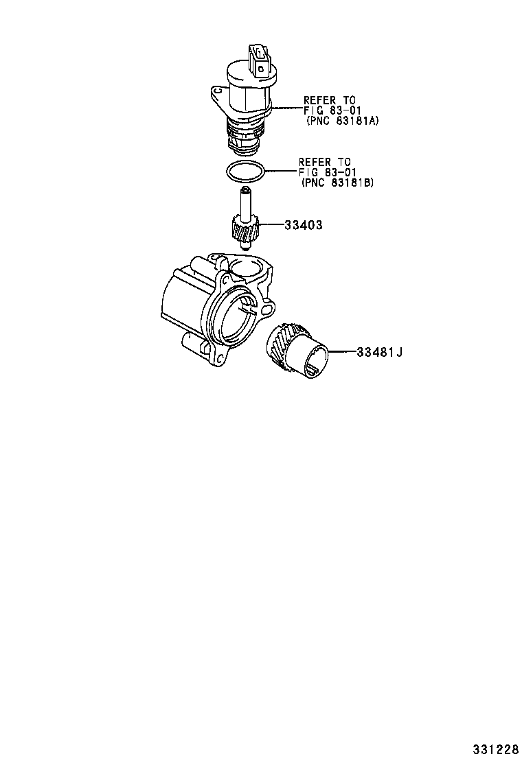 33403-02010 GEAR SUB-ASSY, SPEEDOMETER DRIVEN (MTM) product image