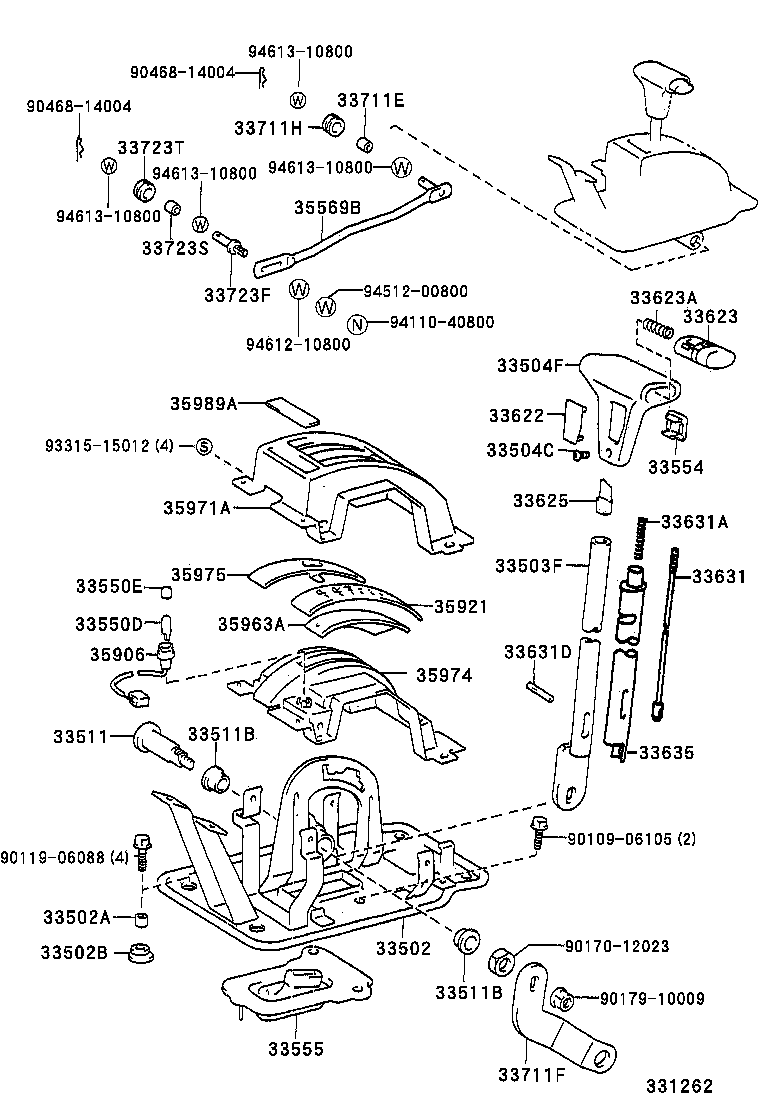 33530-60210 LEVER ASSY, SHIFT (FOR FLOOR SHIFT) product image