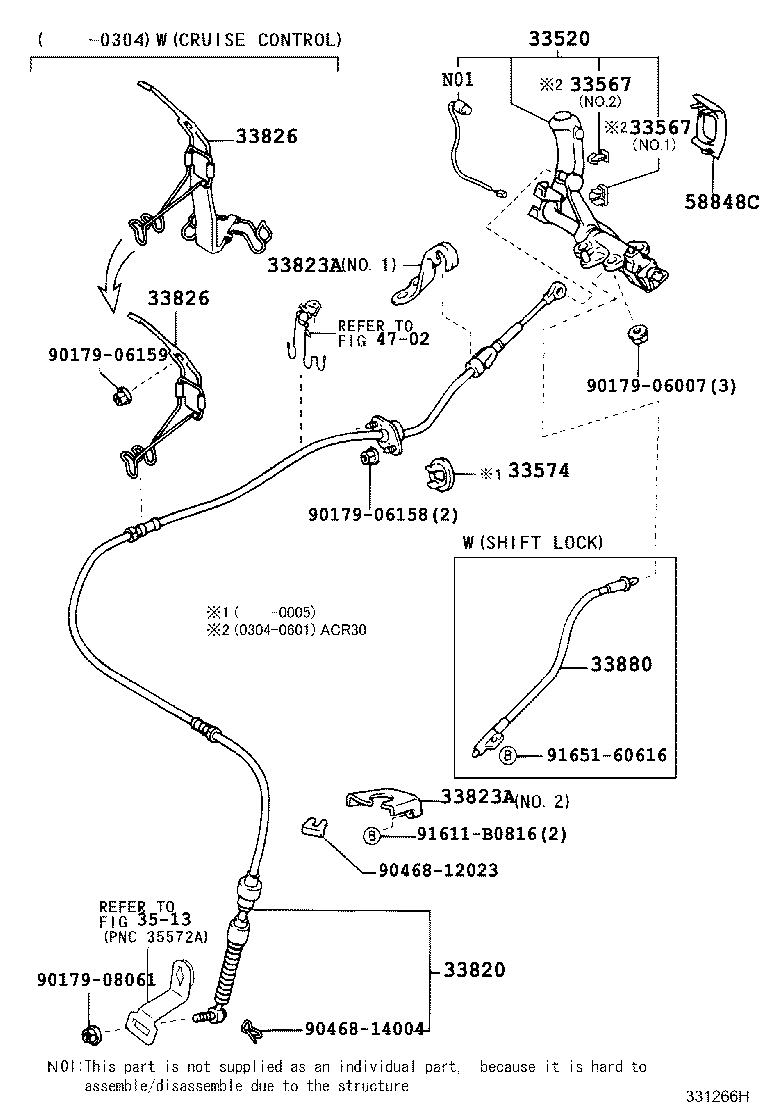 33567-28010 CLAMP, CONTROL SHAFT TUBE product image