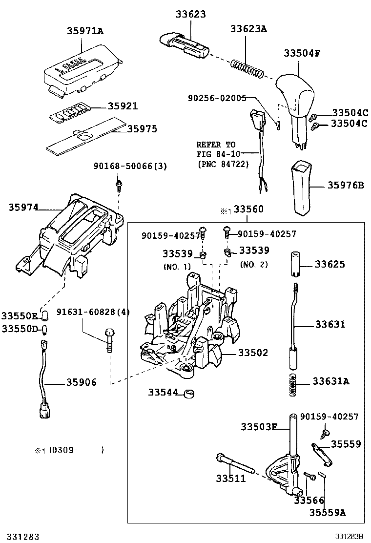 33560-41010 UNIT ASSY, SHIFT LOCK CONTROL product image