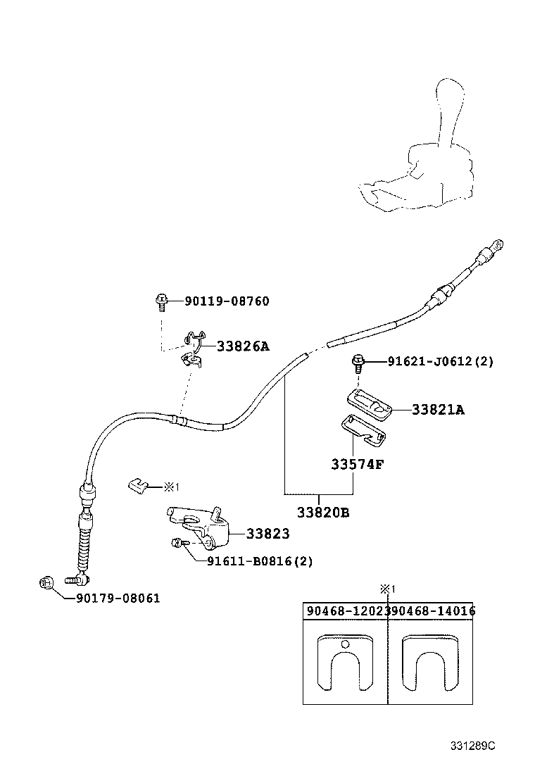 33820-42140 CABLE ASSY, TRANSMISSION CONTROL product image
