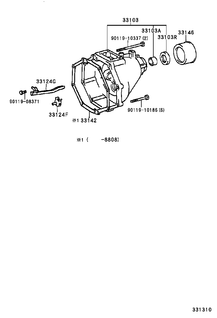 33103-26042 HOUSING SUB-ASSY, EXTENSION(MTM) product image